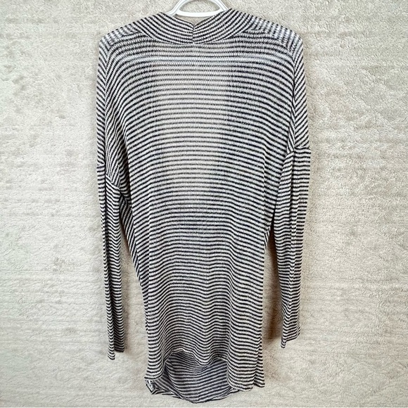 CELESTE Stretchy Cover-Up Black White Stripes Size Large - Picture 10 of 15